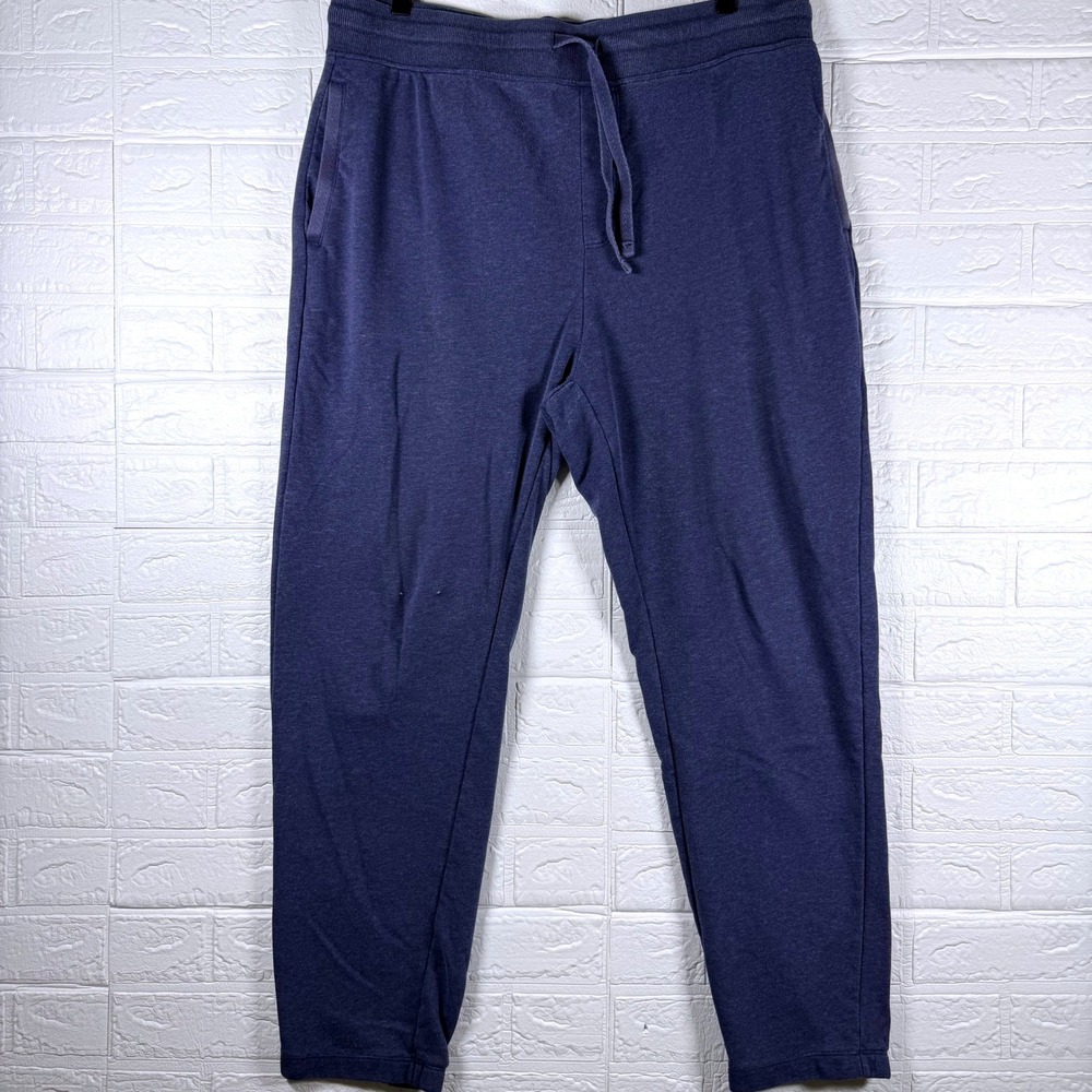 32 Degrees Heat Joggers Mens XL Blue Heathered Drawstring Sweatpants